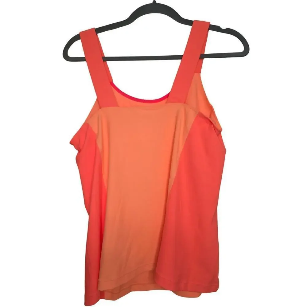 Xersion Womens Orange & Pink Medium Support Bra Tank Top L - Picture 10 of 11